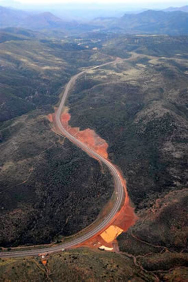 Oblique Aerial View of SR 87 Landslide Areas