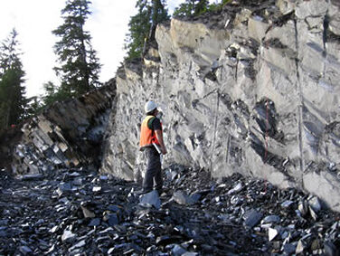 Evaluating a rock slope on South Tongass Ave, Ketchikan, Alaska